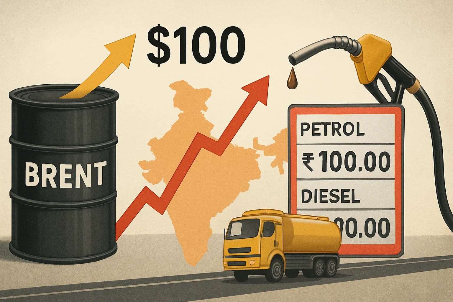 Brent Crude Crosses $100: Impact on India’s Fuel Prices
