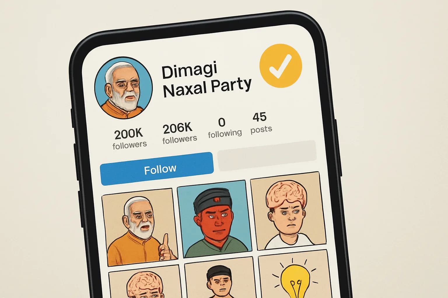 ‘Dimagi Naxal Party’ Instagram account surges after Modi remark