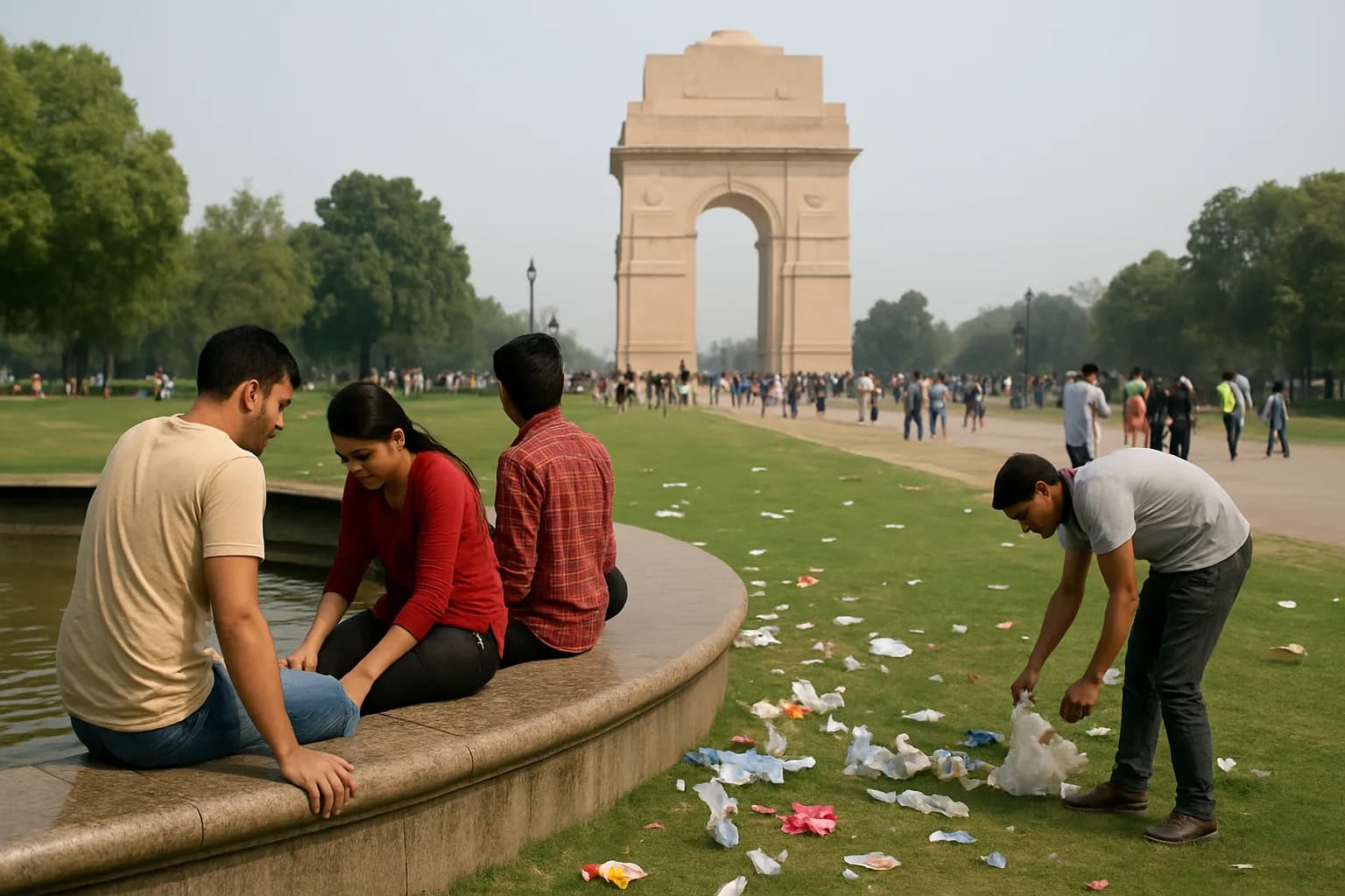 India Gate fountain controversy: social media visuals spark civic debate