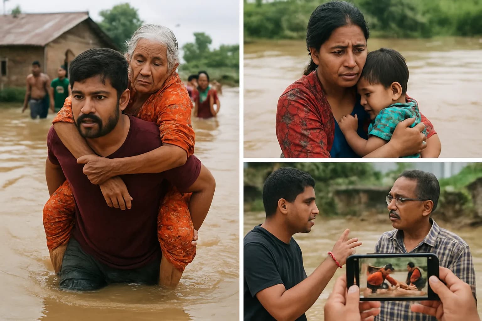 Nepal Flood Rescue Stories Go Viral — Heartfelt Clips