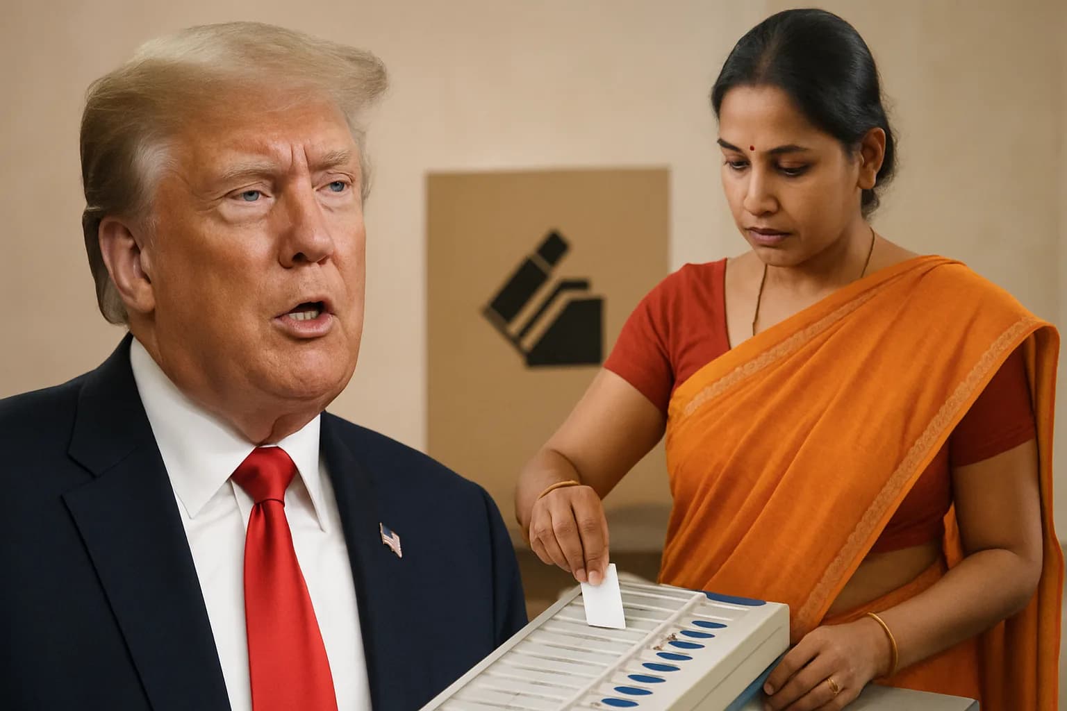 Trump Praises India’s Voting Process and Urges Mandatory Voter ID in the US